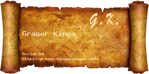 Graser Kinga névjegykártya
